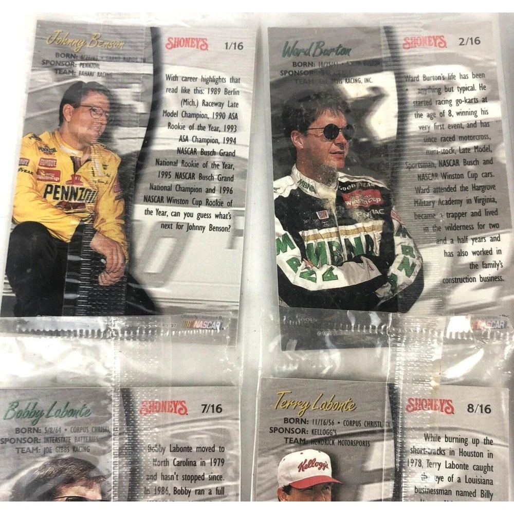 Nascar Race Cards Shoney's Special Fleer Ultra‎ 1997 Factory Sealed Ephemera Vtg